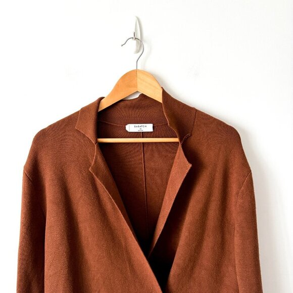 Aritzia Babaton Cover Cardigan Knit Double-Breasted Blazer Brown Size XS - Picture 3 of 7